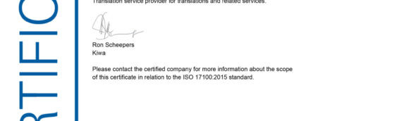 ISO-Zertifizierung? Und was für eine!